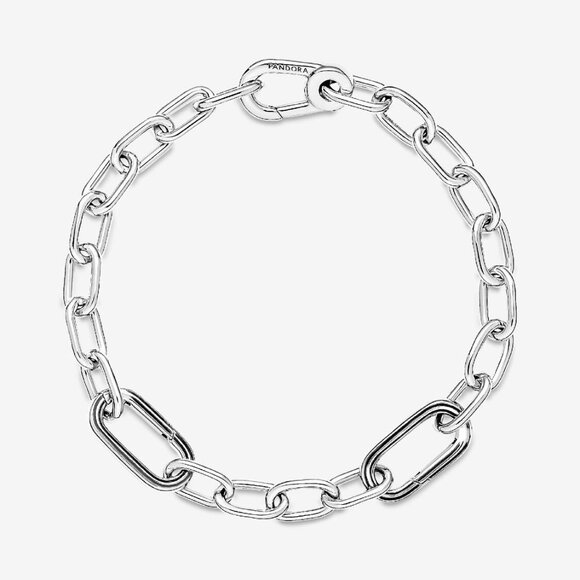 PANDORA ME Small Link Chain Bracelet Sterling Silver Add Charms Large 8" Mens - Picture 6 of 12